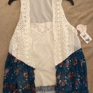 Tank top with cover up